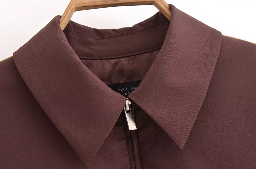 Chic Plaid Splice Jacket