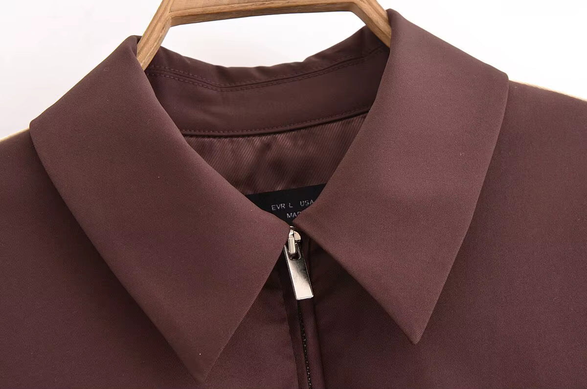 Chic Plaid Splice Jacket